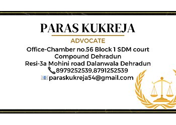 देहरादून तलाक वकील Advocate Paras kukreja छवि 1