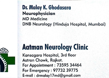 Dr. Malay Ghodasara, MD, DM, DNB - AATMAN NEUROLOGY CLINIC
