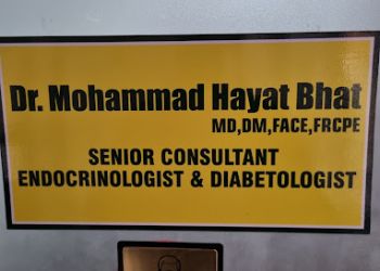 Dr. Mohammad Hayat Bhat, MBBS, MD, DM - DIABETES CARE CLINIC