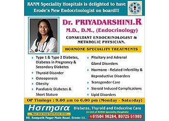 Dr. R. Priyadarshini, MD, DM - HORMORA DIABETES, THYROID AND ENDOCRINE CARE