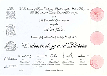 Dr. Vineet Saboo, MBBS - SABOO DIABETES ,THYROID AND DENTAL CENTRE