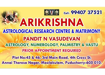 N Vasudevan - ARIKRISHNA ASTROLOGICAL RESEARCH CENTRE
