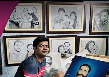 Portrait Sketches Patna Art Gallery